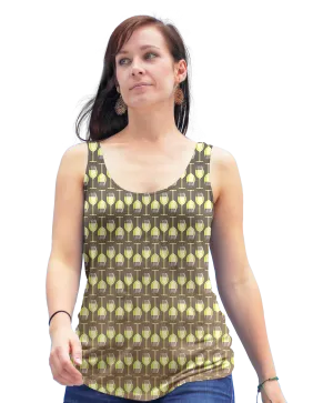 White Wine Glass Racerback Tank Top