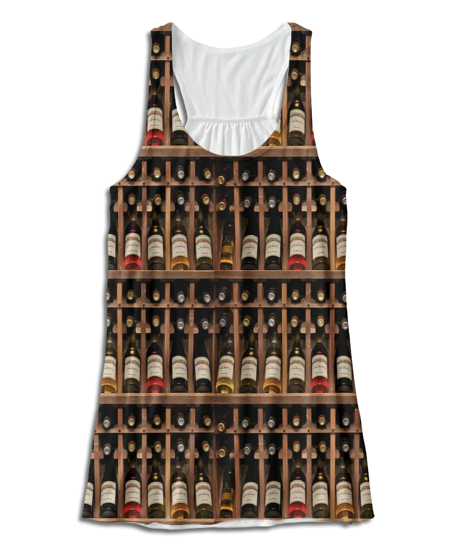 Wine Bottles Racerback Tank Top