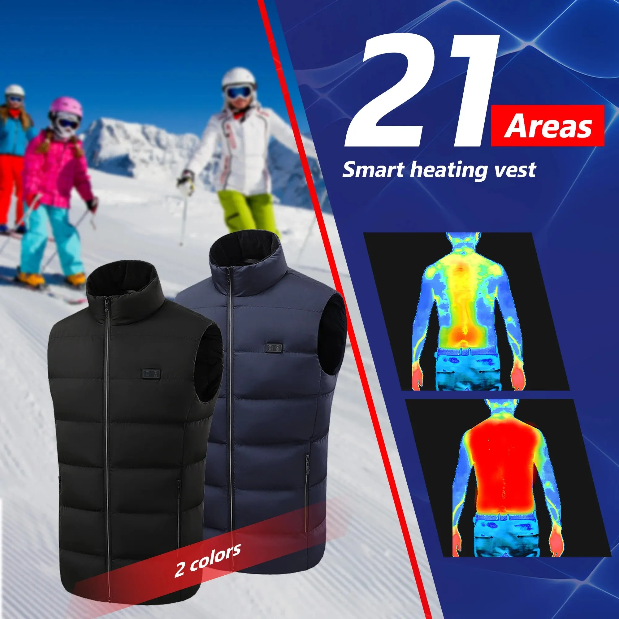Winter Heated Vest – USB-Powered Anti-Freeze Jacket for Hunting, Skiing, Motorcycling, and Outdoor Activities (S-6XL) C11