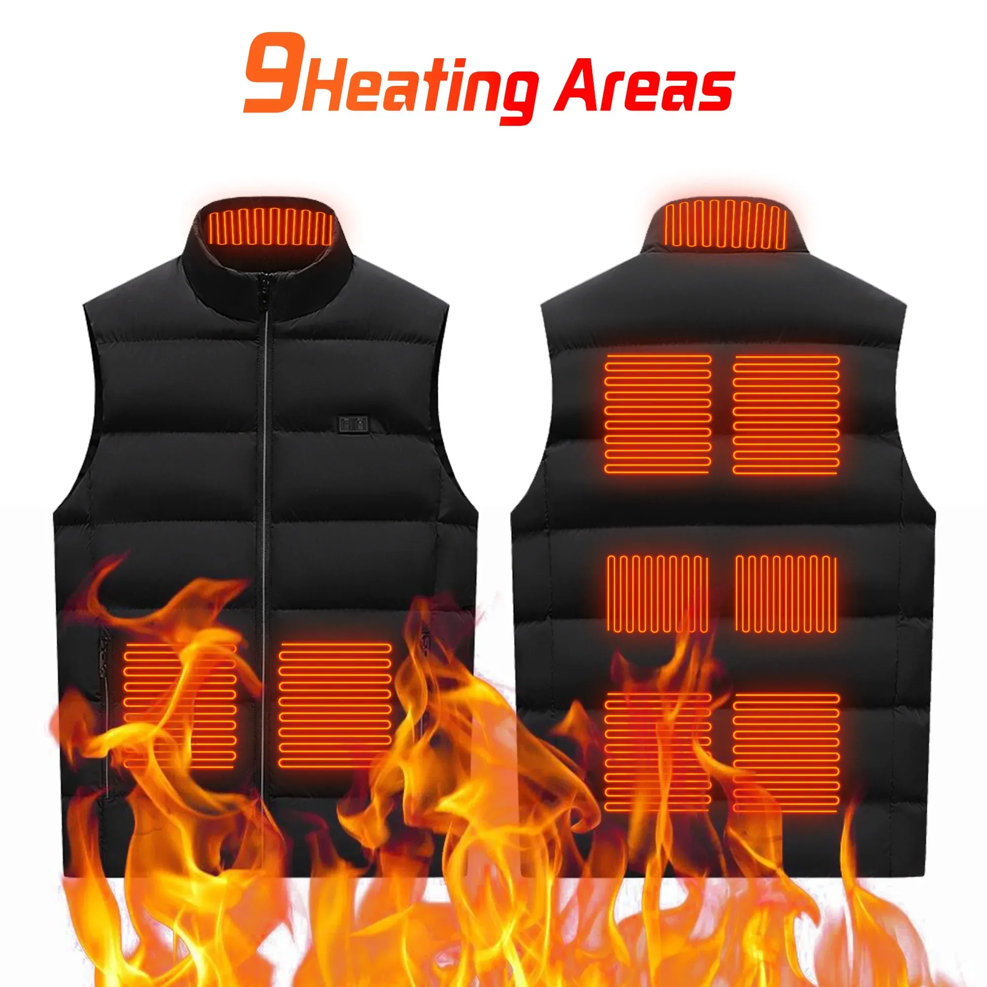 Winter Heated Vest – USB-Powered Anti-Freeze Jacket for Hunting, Skiing, Motorcycling, and Outdoor Activities (S-6XL) C11
