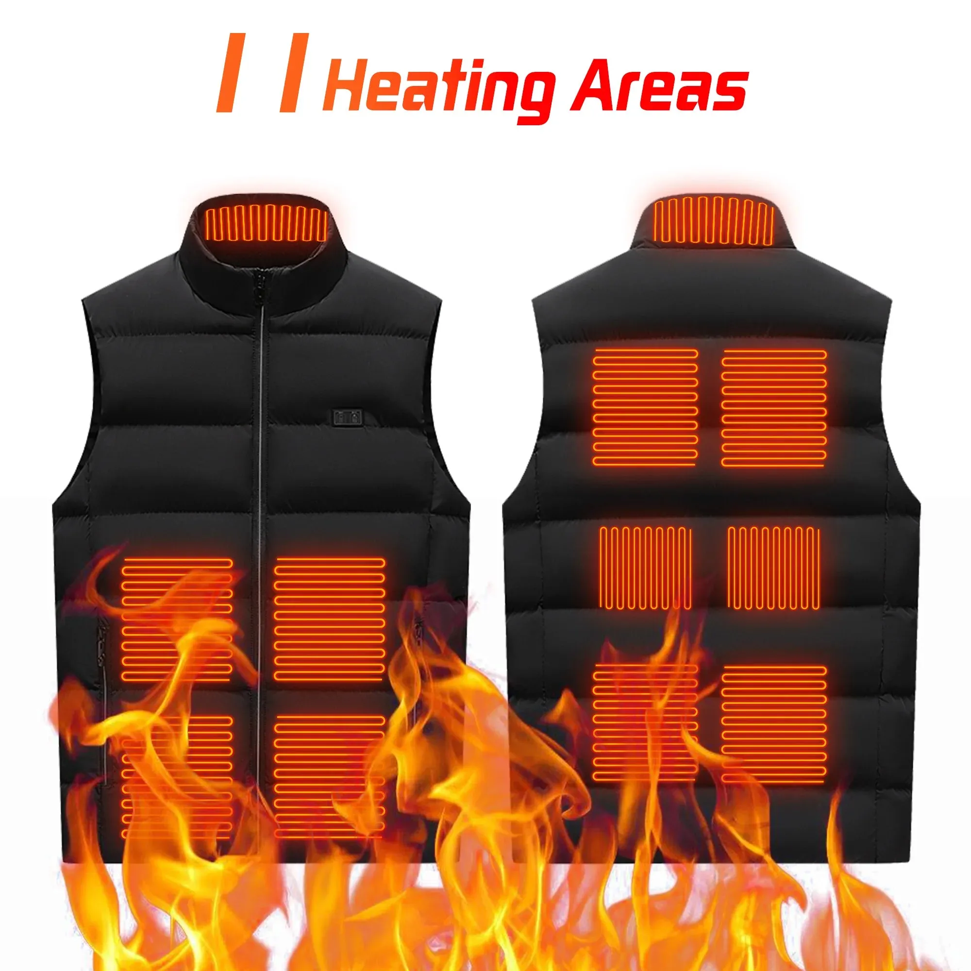 Winter Heated Vest – USB-Powered Anti-Freeze Jacket for Hunting, Skiing, Motorcycling, and Outdoor Activities (S-6XL) C11