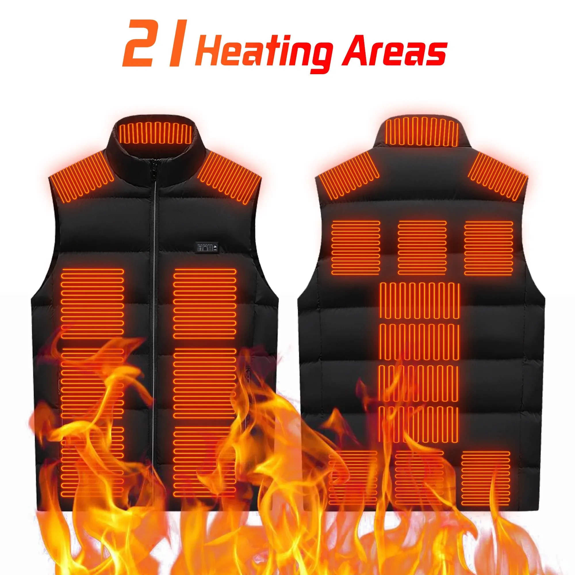 Winter Heated Vest – USB-Powered Anti-Freeze Jacket for Hunting, Skiing, Motorcycling, and Outdoor Activities (S-6XL) C11
