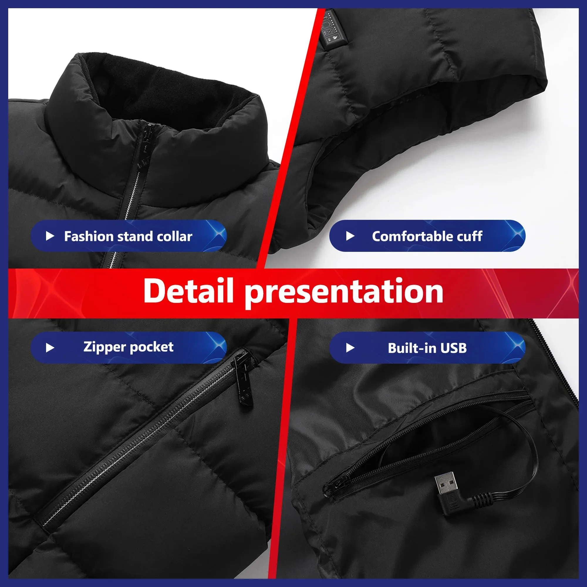 Winter Heated Vest – USB-Powered Anti-Freeze Jacket for Hunting, Skiing, Motorcycling, and Outdoor Activities (S-6XL) C11