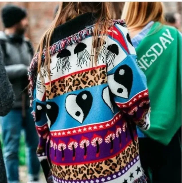 Women's bohemian cardigan sweater