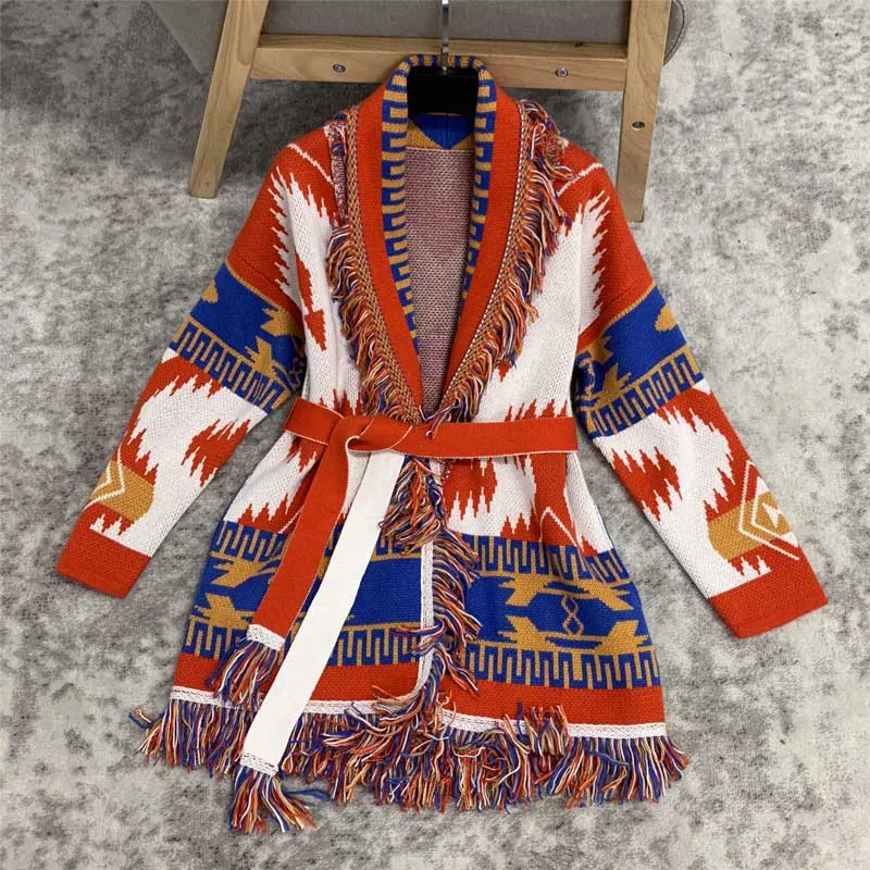 Women's bohemian cardigan sweater