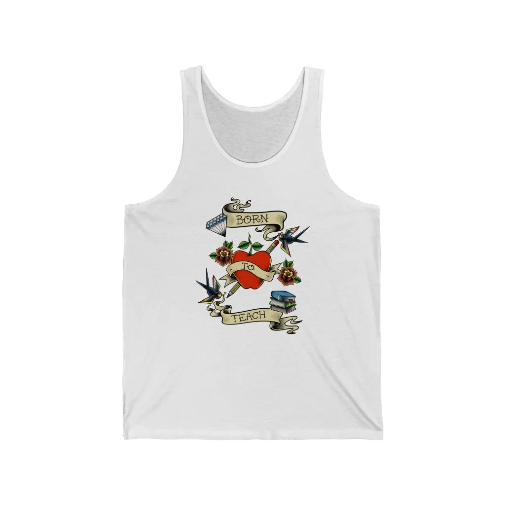 Women's Born to Teach Jersey Tank