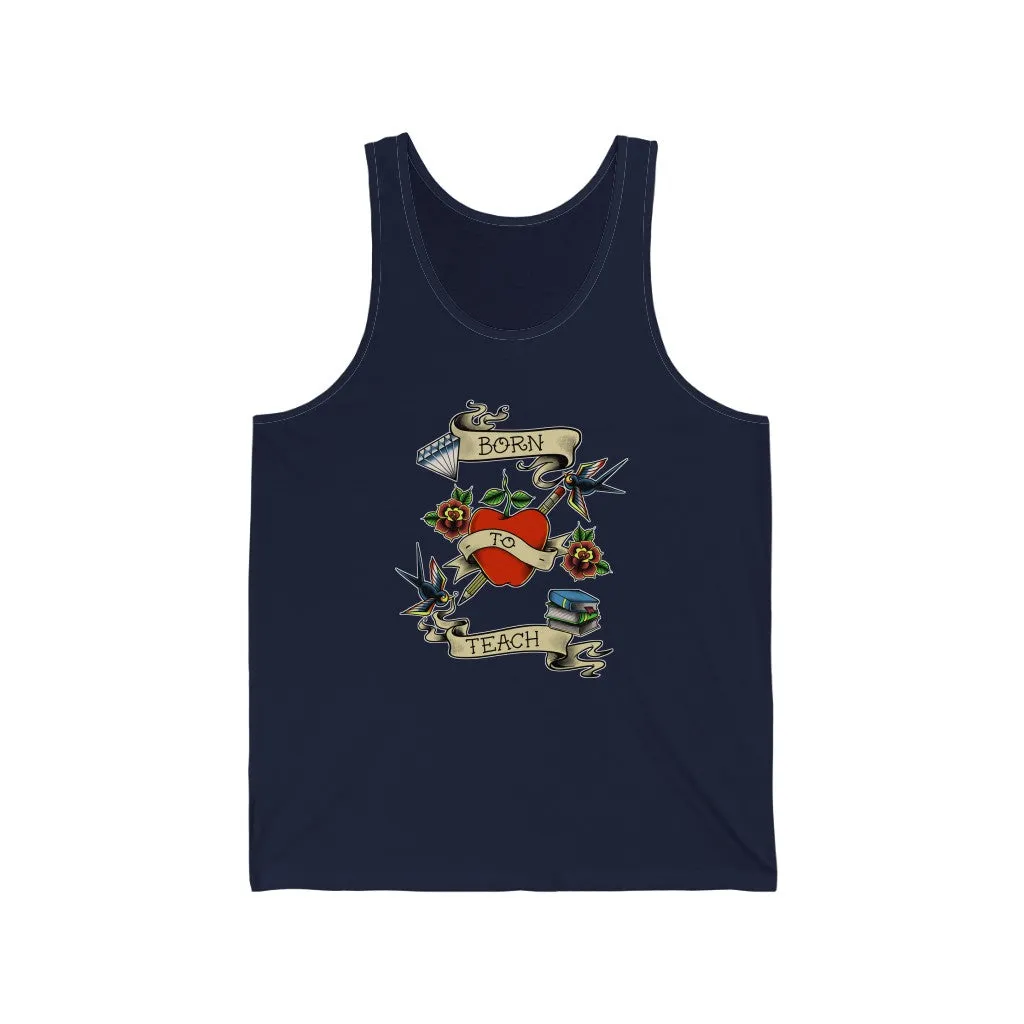 Women's Born to Teach Jersey Tank