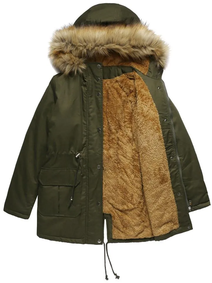 Women's Casual Hooded Thermal Cotton Coats