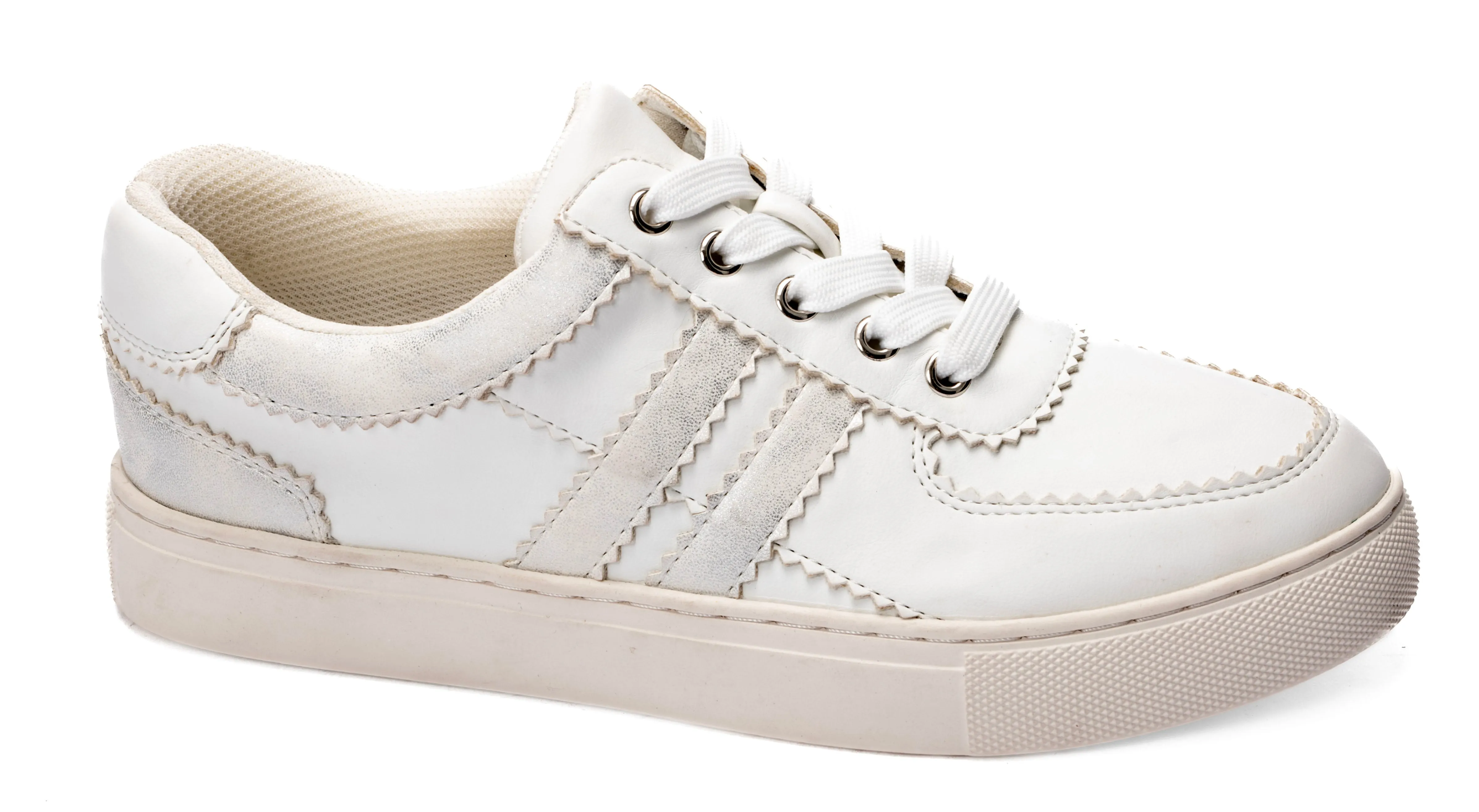 Women's Corkys Rizz Sneakers in White and Silver