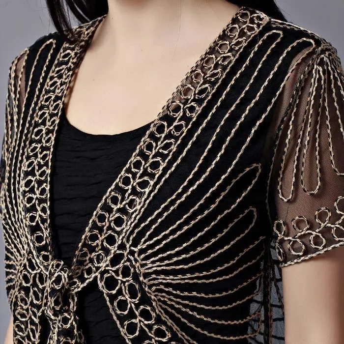 Women's Elegant Versatile Chiffon Lace Bolero Cardigan Shawl