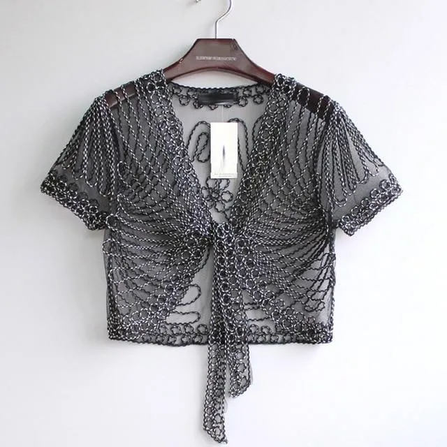 Women's Elegant Versatile Chiffon Lace Bolero Cardigan Shawl