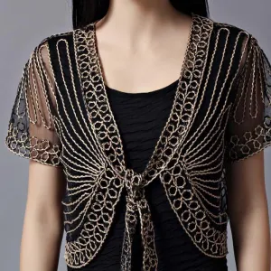 Women's Elegant Versatile Chiffon Lace Bolero Cardigan Shawl
