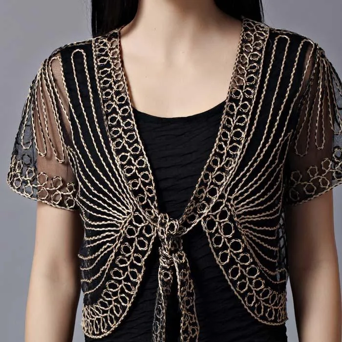 Women's Elegant Versatile Chiffon Lace Bolero Cardigan Shawl