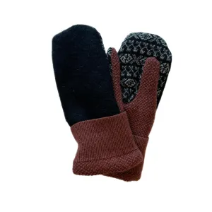 Women's Mittens - Black & Brown - 1337 M/L