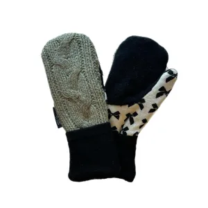 Women's Mittens - Green & Black - 1335 M/L