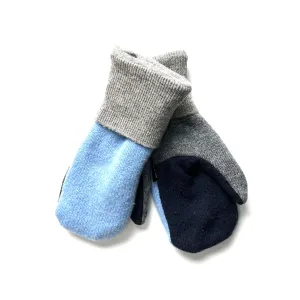 Women's Mittens - Grey & Blue - 1274 M/L