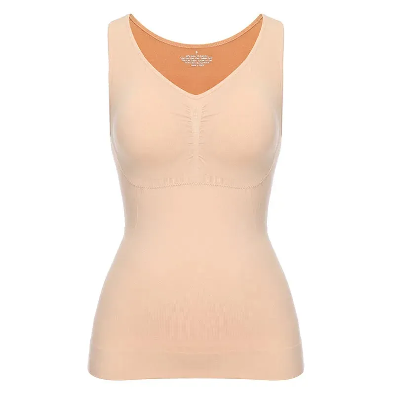 Women's Slimming Camisole Shaper with Built in Padded Removable Bra