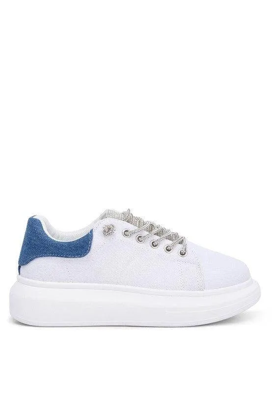 Women's Tennis Shoes Jaxen Rhinestones Lace Up Sneakers
