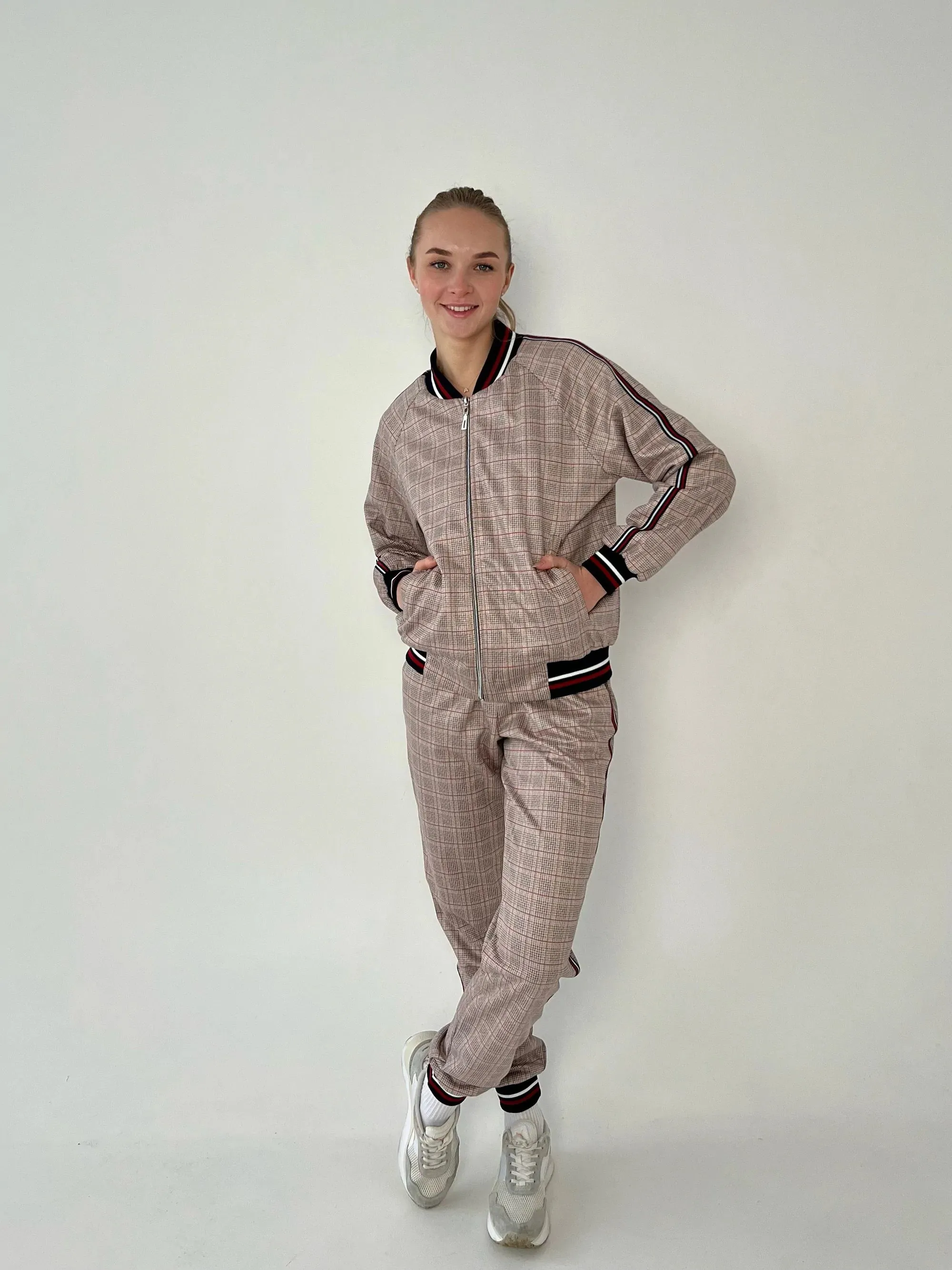 Women's Tracksuit Set in Beige