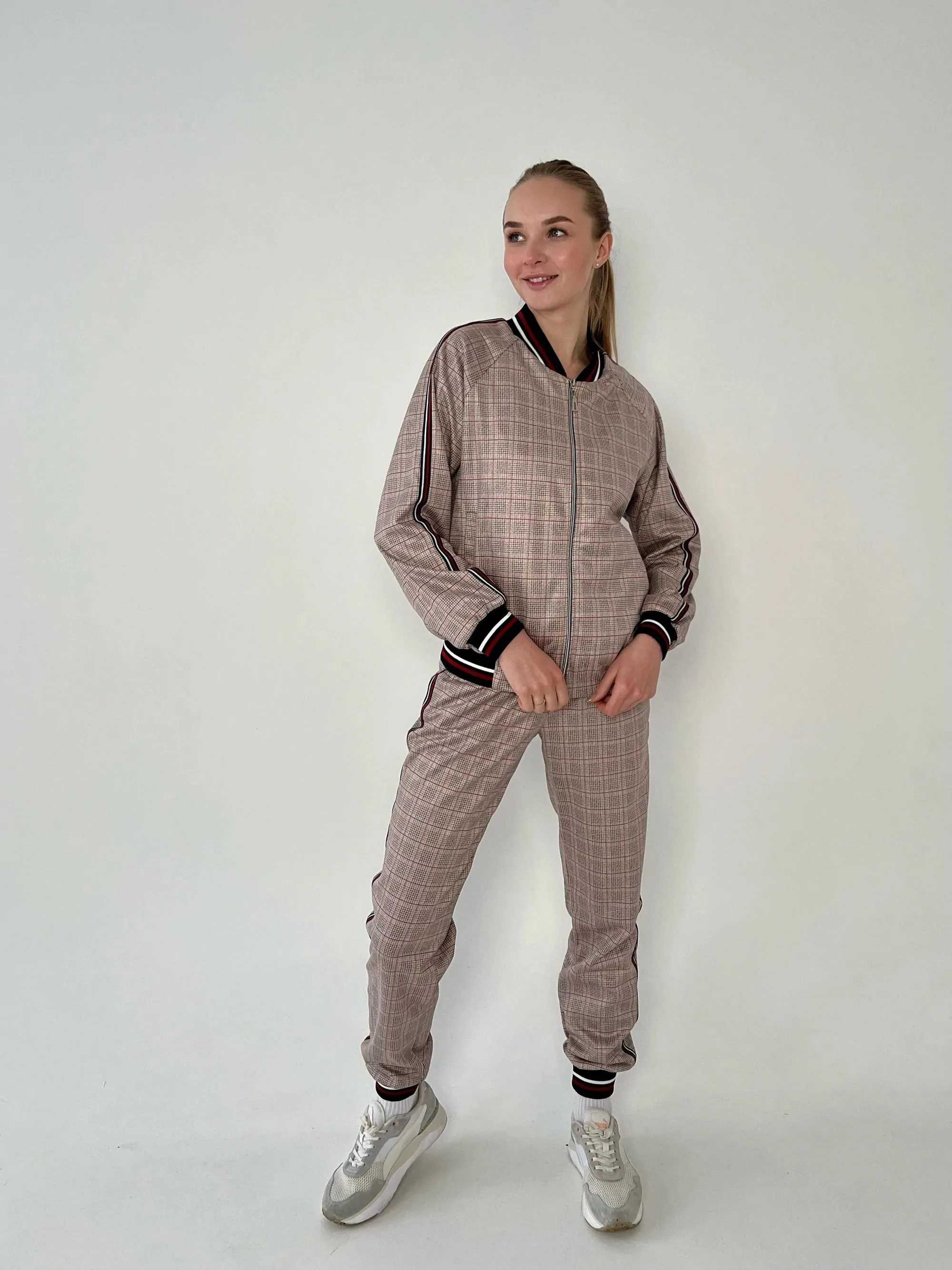 Women's Tracksuit Set in Beige