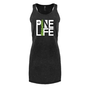Women's Tri-blend Racerback Tank Dress - Black