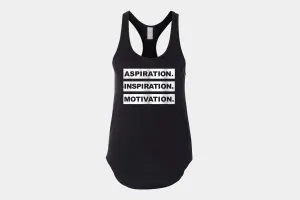 WOMEN'S WORKOUT RACERBACK TANK (BLACK)