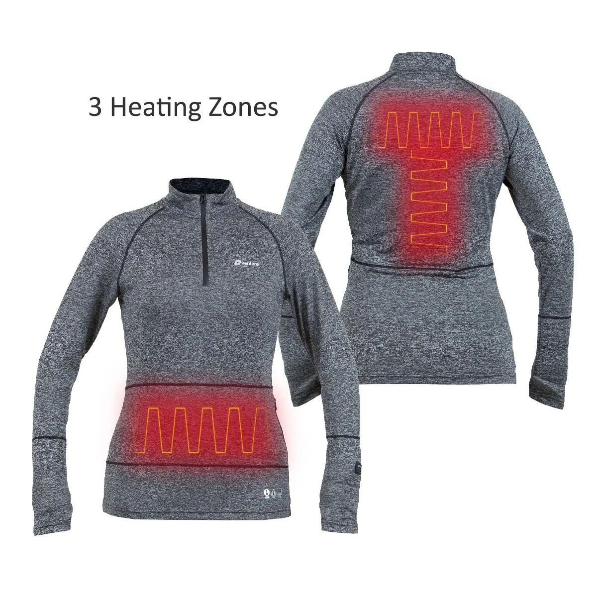 Women’s ZipT Battery Heated Thermal Base Layer Top