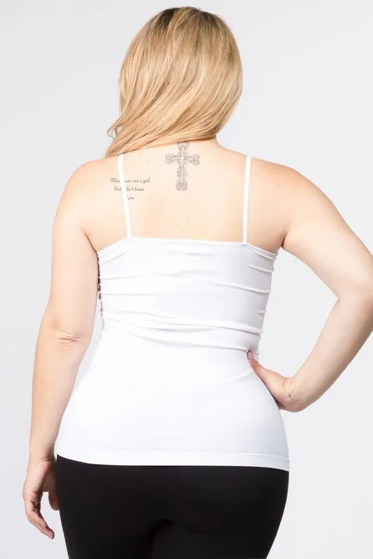 Yelete Seamless Long Spaghetti Strap Long Camisole Top