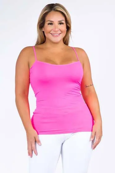 Yelete Seamless Long Spaghetti Strap Long Camisole Top
