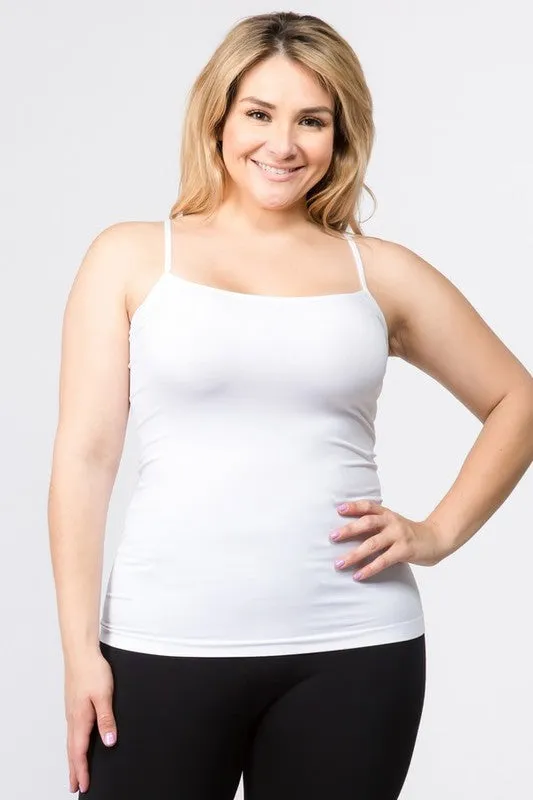 Yelete Seamless Long Spaghetti Strap Long Camisole Top
