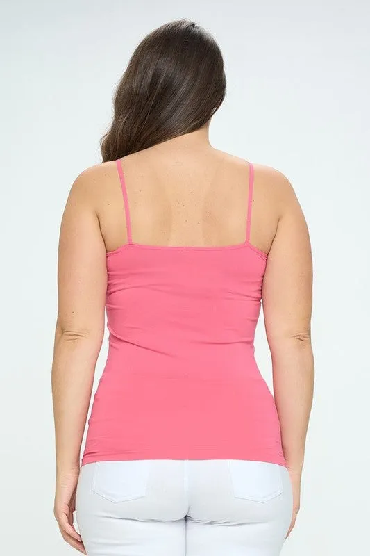Yelete Seamless Long Spaghetti Strap Long Camisole Top