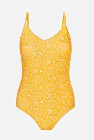 Yellow Bandana| V-Shape Swimsuit