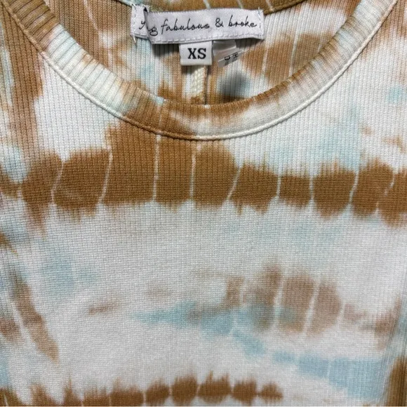 Young Fabulous &amp; Broke Robbie Tie Dye Ribbed Tank Dress in Robin Cayman Wash