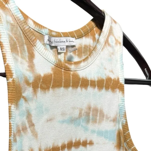 Young Fabulous &amp; Broke Robbie Tie Dye Ribbed Tank Dress in Robin Cayman Wash